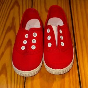 Cienta Girl’s Red Sneakers Size 22/6